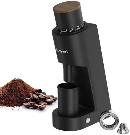 Burr Coffee Grinder,Wirsh Electric Single Dose Coffee Grinder Geimori GU38 with 38mm 6-Core Conical Burr,Stepless Adjustment for Espresso,Drip,French Press,Cold Brew,Bellows Included. by Wirsh