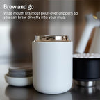 Fellow Carter Wide 12 oz Ceramic Lined Travel Mug with Lid, Coffee & Tea - Image 6