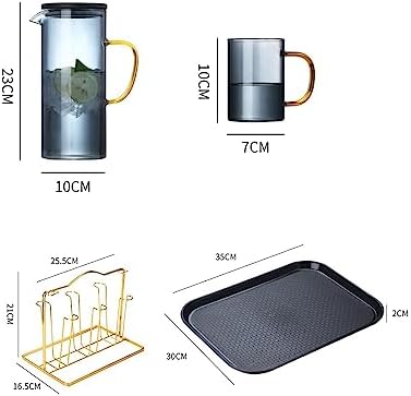 Water Pitcher Glass Cold Kettle Thickened Creative Home Juice Pot with lid Filter high Temperature Resistant teapot Water Cup Set Water Jug - Image 2