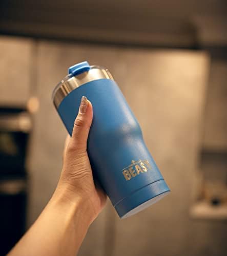 Beast 30 oz Tumbler Stainless Steel Vacuum Insulated Coffee Ice Cup Double Wall Travel Flask (Stormy Sky Blue) - Image 5