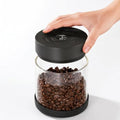 Electric Vacuum Coffee Canister, Airtight Coffee Bean Storage Container With Digital Display, 250g Glass Jar For Freshness Preservation, Coffee Grounds, Tea, Nuts & Food 250g by Unknown