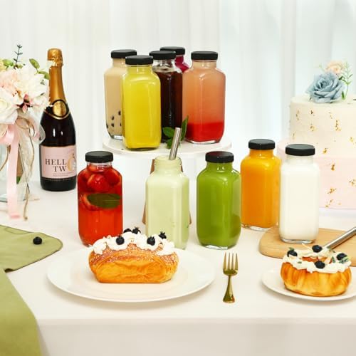 CUCUMI 24pcs 16oz Glass Juice Bottles with Lids - Image 7