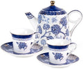 KAMMAK Tea Set for Adults, Tea Pot and Cup Set, Royal Blue by KAMMAK