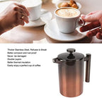 Cyrank French Press Coffee Maker, Double Walled Stainless Steel French Press Coffee Pot Gradient Color Design Metal Insulation Coffee Press for Home Outdoor Camping Travel(800ml) - Image 7