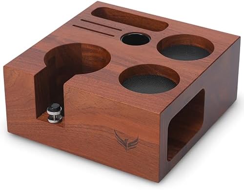 Espresso Accessories Organizer Box 58mm Tamper Station Rosewood by KNODOS