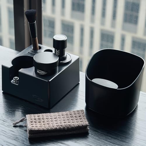 IKAPE Espresso Impact Tamper & Gravity Distributor Set 58.35mm – Complete Barista Kit with Knock Box, Cleaning Brush & Towel – Professional Coffee Accessories for Home Espresso - Image 6