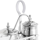 Belgian Balance Siphon Coffee and Tea Maker Belgian Belgium Luxury Royal Family Retro Coffee Pot 400ML Silver Syphon Coffee Brewer (Silver) - Image 5