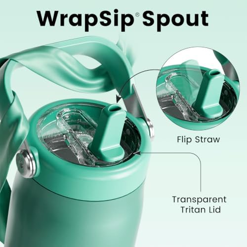 Fjbottle WrapSip 24 oz Insulated Tumbler with Flip Straw and Handle - Image 3