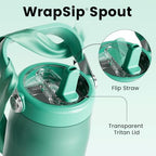 Fjbottle WrapSip 24 oz Insulated Tumbler with Flip Straw and Handle - Image 3
