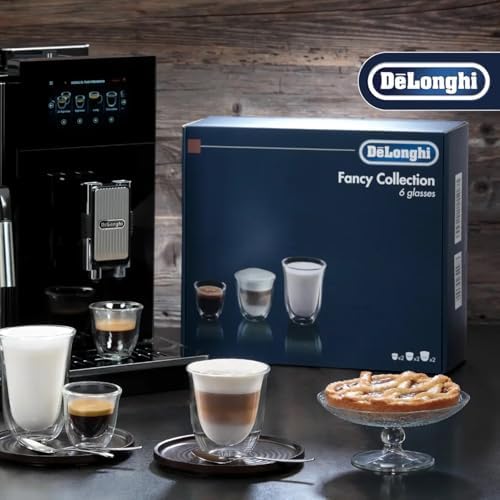 DeLonghi Coffee Connoisseur Glasses (set of 6): 2 Espresso, 2 Cappuccino, 2 Latte Macchiato - Image 4