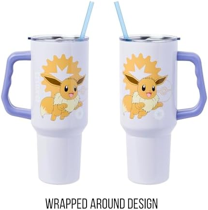 Silver Buffalo Pokémon Eevee, Stainless Steel Tumbler, 40oz - Image 5