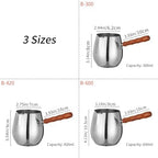 Large Capacity Milk Steaming Pitcher with Ergonomic Grip, 300/420 / 600ML Stainless Steel Frother Cup for Use Coffee Frother Pitcher with Ergonomic Handle - Image 7