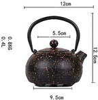 Cast Iron Tetsubin Teapot Teapot Tetsubin Tea Kettle 400ML Mini Handmade Cast Iron Kettle Carbon Furnace Cast Iron Pot Uncoated Teapot Tea Accessories Tea Pot (A 400ml) - Image 2