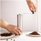 Manual Coffee Bean Grinder Stainless Steel Hand Coffee Ceramic Burr French Press(L 18cm) - Image 3