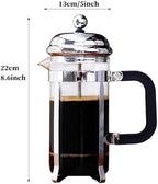 French Press Coffee Maker With 3 Filters Stainless Steel Coffee And Tea Maker,heat Resistant Borosilicate Glass Coffee Press, Multifunction Brewed Coffee Pot For Camping(/Silver A,800ml) - Image 7