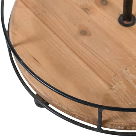 Farmhouse Coffee Mug Holder Tree with Wood Tray, Vintage Countertop Mug Rack, 4-Mug Holder, Rustic Coffee Cup Holder Tree, Tea Cup Storage Stand for Bar Kitchen Counter,Black - Image 4