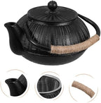 Japanese Cast Iron Teapot Kettle 600ml Black for Tea Brewing - Image 7