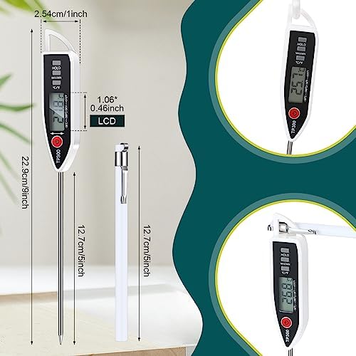 Copkim 12 Set Digital Food Thermometer Long Probe Instant,White - Image 2