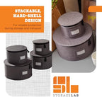 storageLAB 4-Piece Quilted China Plate Storage Set | Felt Dividers | Gray - Image 4