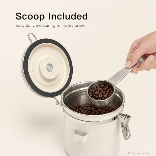 MEGAWISE Vacuum Coffee Canister Electric Airtight Stainless - Image 5