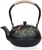 Cast Iron Tea Pot Set Japanese teapot tetsubin Kettle Drink kung fu Tools Stainless Steel by Unknown