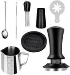 7 Pcs 51 mm Espresso Accessories Kit, Calibrated Spring Loaded Coffee Tamper, Multi Needle Stainless WDT Tool, Milk Frothing Pitcher, Latte Art Stencils, Barista Tool Set by Unknown
