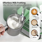 3.5Bar Espreeso Machine 4-Cup Compact Coffee Maker 800W Green - Image 2