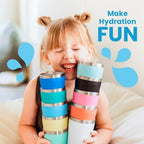 CUPKIN Toddler Tumblers, The Original 12 oz Stackable Stainless Steel Cups, Set of 2 Powder Coated Insulated Kids Water Bottle Alternative + BPA Free Lids + Silicone Straws (Polignac + Potpourri) - Image 4
