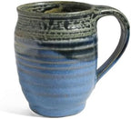American Handmade Small Barrel Mug by Holman Pottery, Smoky Blue - Image 3