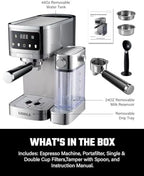 KIDISLE 20 Bar Espresso Machine with Auto Milk Frother & Touchscreen, 1350W - Image 7