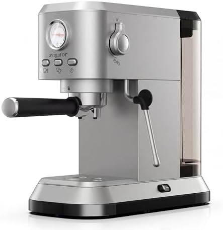 Espresso Machine 20 Bar, Compact Coffee Maker with Milk Frother, Espresso Maker with 50oz Removable Water Tank for Home & Office, Coffee Machine for Cappuccino & Latte by Avigator