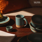 MORA Medium Mugs Set of 4, 16oz Ceramic Pottery Latte Mugs/Coffee Cups - Microwave and Dishwasher Safe - Iris - Image 6