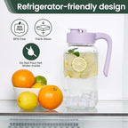 Mason Jar Pitcher, 2 pcs 64 oz (2 quart), Glass Pitcher with Lid - Image 5