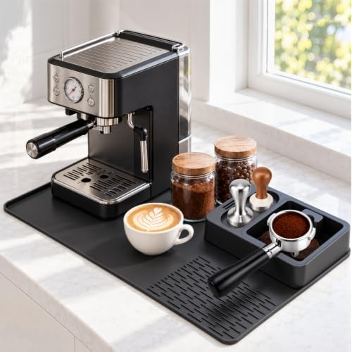Silicone Coffee Mat with Tamping Station - Espresso Accessories by Kkluno