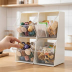 2 Pack Large Coffee Pod Holder, Coffee Station Counter Container Stackable Pantry Storage Organizer Bins, Creamer Suger Plastic Accessories Organizer for Office Home Kitchen Supplies(White) - Image 3