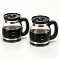Pour Over Coffee Maker 20oz - Borosilicate Glass Coffee Server with Handle, 600ml Drip Coffee Carafe, Heat-Resistant Glass Pot for Home & Office Brewing (2pcs) by Oaiyeie