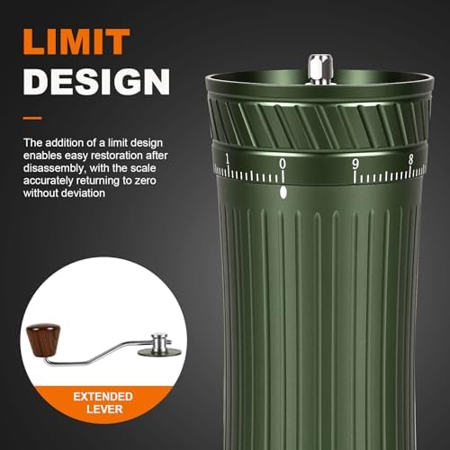 Manual Coffee Grinder-Green and Cone Coffee Filters #1 Bundle - Image 3