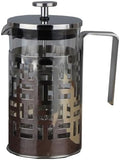French Press Coffee Maker 350ml/ 600ml/1000ml Stainless Steel Coffee Press With 3 Filters System Heat Resistant Thickness Borosilicate French Press Glass(/Black B,1000ml) by GIZNXBA