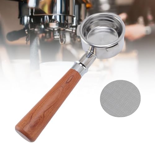 RiToEasysports 58mm Bottomless Portafilter with Solid Wood Handle and Puck Screen for Petrus and Gemilai Coffee Machines - Image 2