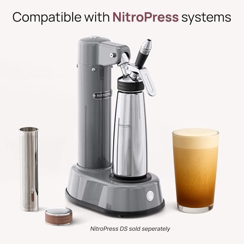 NitroPress Cold Brew Coffee Maker - Stainless Steel Home Brew Kit - Image 3