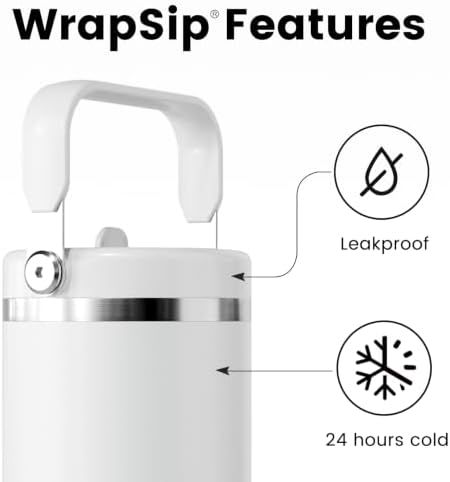 Fjbottle WrapSip 40 oz Insulated Tumbler with Flip Straw and Handle - Image 2