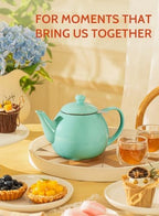 Sweese Teapots for Tea, 27 oz Porcelain Tea pot with Removable Stainless Steel Infuser, Tea Pots for Loose Tea - Mint Green - Image 6