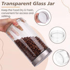 6 Pcs 50oz Clear Canisters Set for Kitchen, Glass Jars with Lids - Image 3