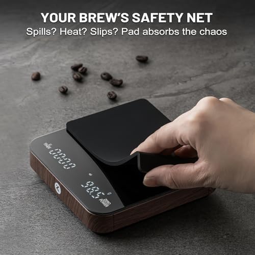 KitchenTour Coffee Scale with Timer, Small Espresso Scale 0.1g/2kg, Wood - Image 5