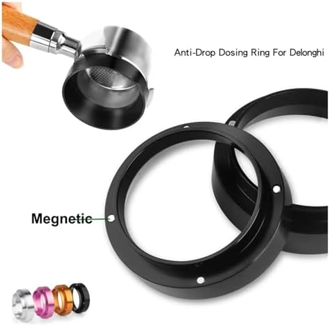 Espresso Dosing Funnel 8 Pcs Metering Ring, Coffee Powder Collector, Barista Tool (51, 53, 58) Mm(51mm,Dark Khaki) - Image 4