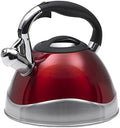 Creative Home Crescendo 3.1 Qt Stainless Steel Metallic Cranberry Whistling Tea Kettle by CreativeHome