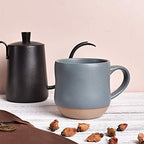 Bosmarlin Large Stoneware Speckled Coffee Mugs Set of 2, Big Tea Cup, 17 Oz, Dishwasher and Microwave Safe (Blue, 2) - Image 4
