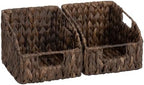 StorageWorks Pantry Baskets for Organizing, Handwoven Brown Baskets, 2-Pack by StorageWorks