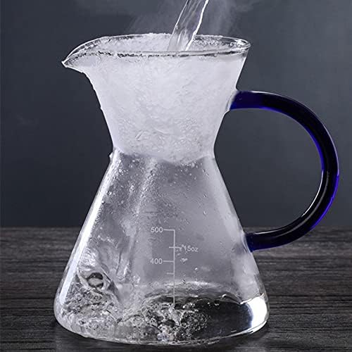 HASMI Coffee Kettle 600ML Coffee Kettle Pour Over Coffee Maker Drip Glass Coffee Pot with Filter Hand Percolator Coffee Tea Filter Container Coffee Maker (Color : White) - Image 5
