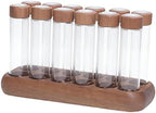 12 Pieces Coffee Bean Storage Tube Single Dose Organization Airtight Glass Container with Wooden Stand Dustproof Suitable for Coffee, 12 Long - Image 7